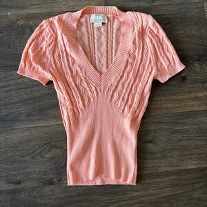 Kimchi-blue Women's Orange and Pink T-shirt